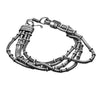 Silver Charm Beaded Multi Strand Bracelet