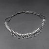 Silver Three Row Beaded Snake Chain Necklace