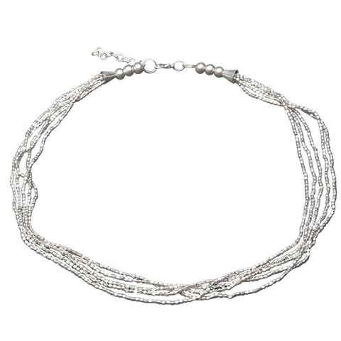 Silver Chakra Balancing Scoop Necklace
