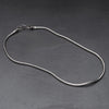 Artisan handmade silver, simple snake chain necklace designed by OMishka.