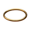 An artisan handmade, modern, smooth finished pure brass thin bangle bracelet designed by OMishka.