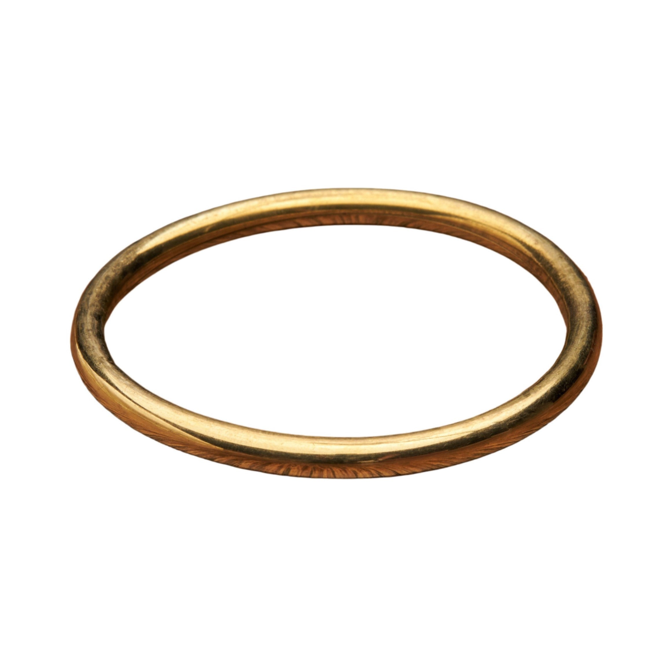 SHIMADANTIQUES × toff : Bangle brass Artisan Handmade Smooth Brass Bangle Bracelet - OMishka