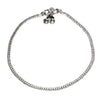 Dainty Beaded Silver Anklet