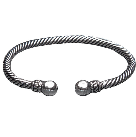 Swirl Patterned Wide Silver Cuff Bracelet