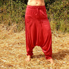 OMishka eco-friendly organic bamboo bright red yoga pants adjustable jumpsuit