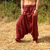 OMishka eco-friendly organic bamboo dark red yoga pants adjustable jumpsuit