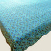 Blue Floral Kantha Bed Cover & Throw - 25