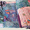 Floral Patchwork Kantha Bed Cover & Throw - 20