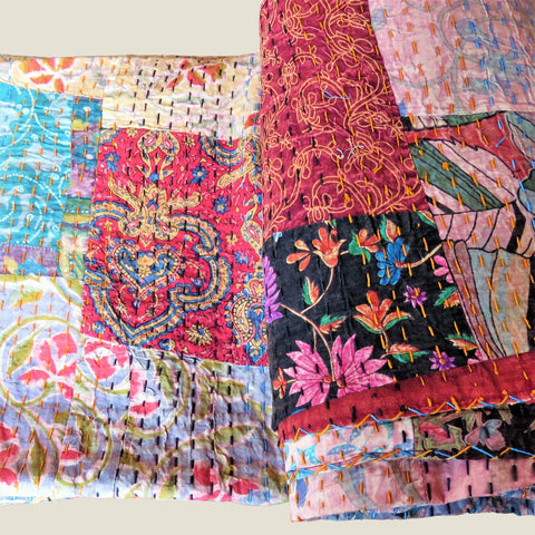 Recycled Patchwork Kantha Cushion Cover - 53