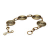 Handmade pure brass, 4 simple infinity spirals, chain linked bracelet designed by OMishka.