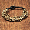 Handmade pure brass, mixed beaded multi strand, chunky bracelet designed by OMishka.