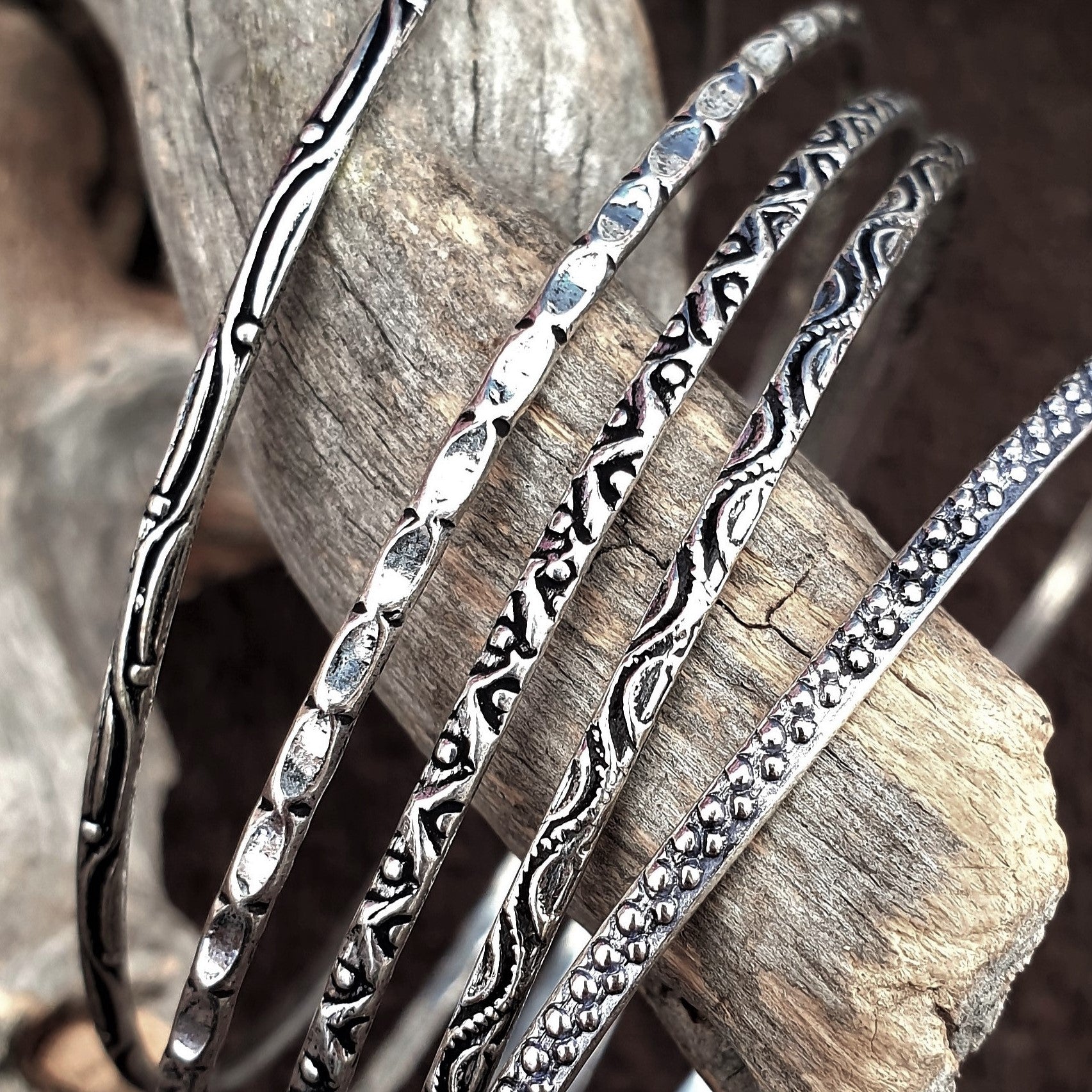 BESPORTBLE 50pcs Silver Bangle Bracelet Set For Women, Thin
