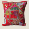 Recycled Square Patchwork Kantha Cushion Cover - 22