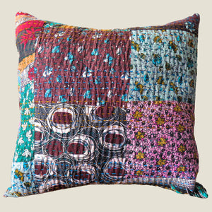 Recycled Patchwork Kantha Cushion Cover - 26