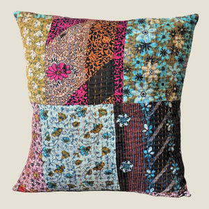 Recycled Patchwork Kantha Cushion Cover - 30