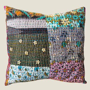 Recycled Patchwork Kantha Cushion Cover - 41