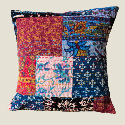 Recycled Patchwork Kantha Cushion Cover - 78