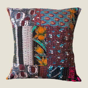 Recycled Patchwork Kantha Cushion Cover - 47