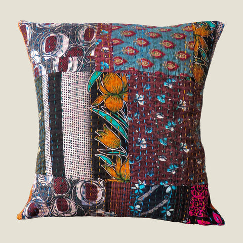 Recycled Patchwork Kantha Cushion Cover - 50