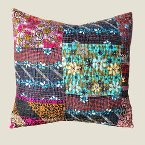 Recycled Patchwork Kantha Cushion Cover - 49