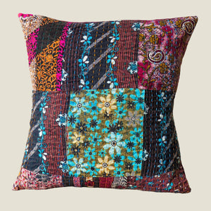 Recycled Patchwork Kantha Cushion Cover - 49