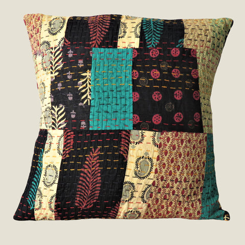 Recycled Patchwork Kantha Cushion Cover - 71