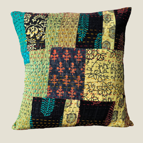 Recycled Patchwork Kantha Cushion Cover - 30