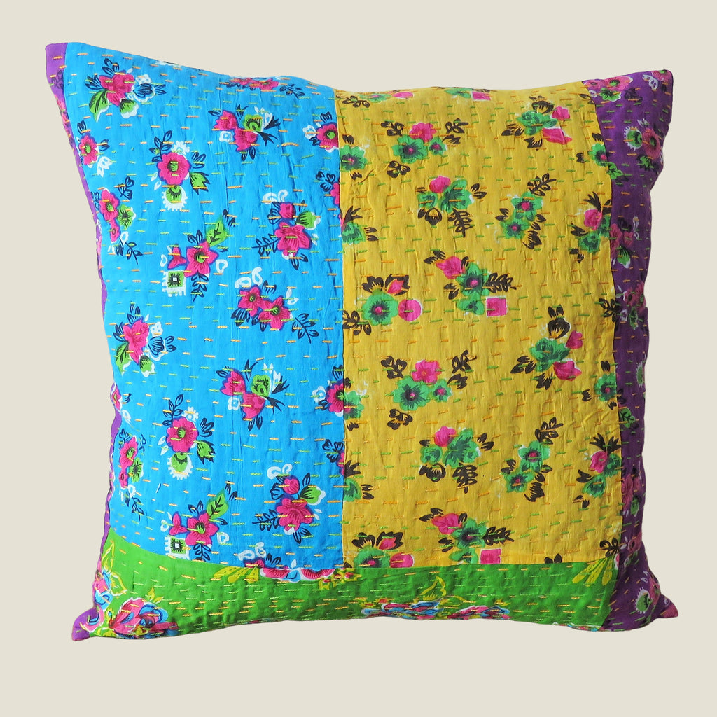 Recycled Patchwork Kantha Cushion Cover - 57