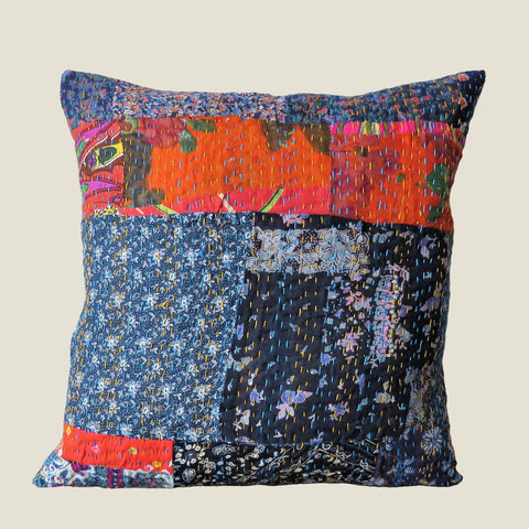 Recycled Patchwork Kantha Cushion Cover - 81