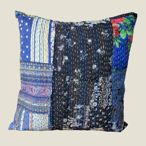 Recycled Patchwork Kantha Cushion Cover - 49
