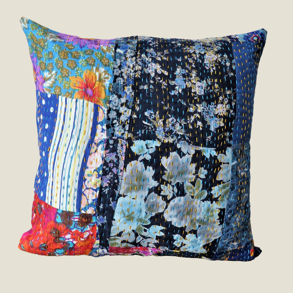 Recycled Patchwork Kantha Cushion Cover - 65