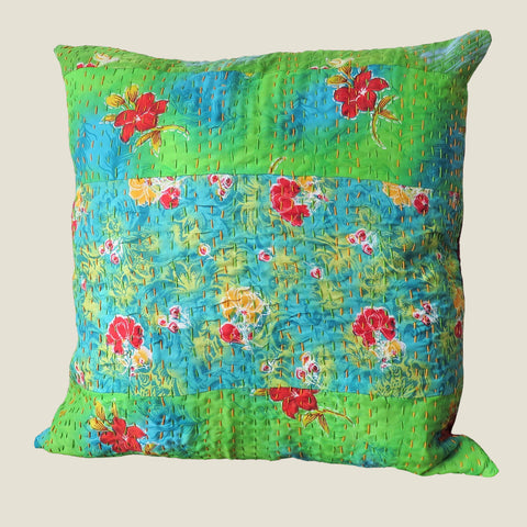 Recycled Patchwork Kantha Cushion Cover - 39