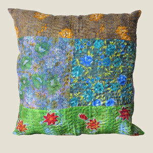 Recycled Patchwork Kantha Cushion Cover - 69