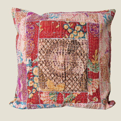 Recycled Patchwork Kantha Cushion Cover - 61