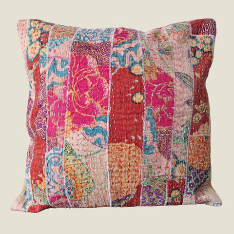 Recycled Patchwork Kantha Cushion Cover - 64