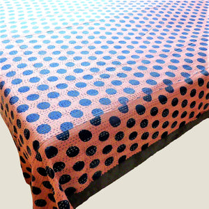 Pink Spotty Kantha Bed Cover & Throw - 33