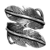 Silver Peacock Feather Wrap Ring