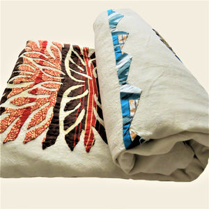 Colourful Patchwork Tree of Life Bed Cover & Throw - 02