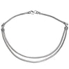 Silver Charm Beaded Snake Chain Necklace