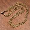 Beaded Snake Chain Pure Brass Necklace