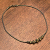 Handmade and nickel free pure brass, decorative smooth beaded, snake chain necklace designed by OMishka.