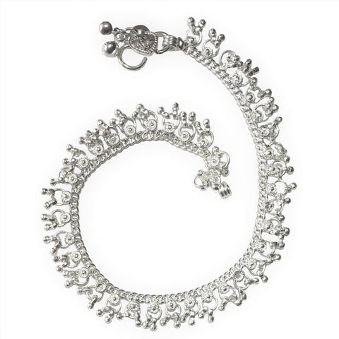 Decorative Silver Square Link Necklace