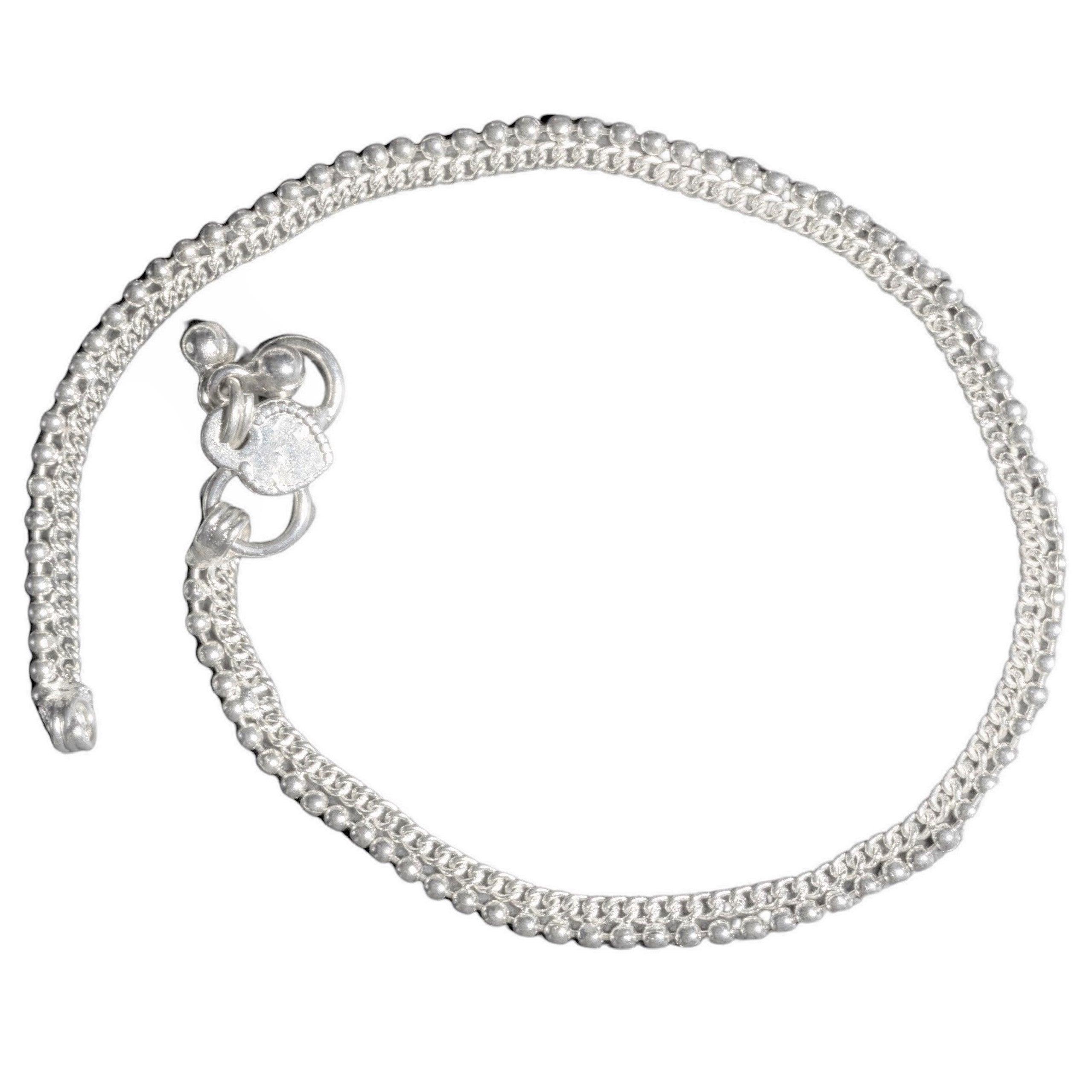Dainty silver anklet discount