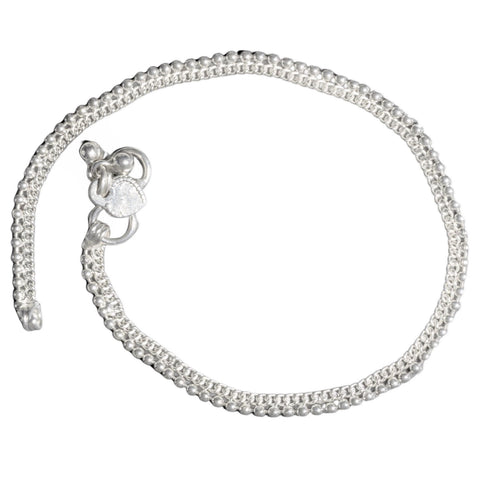 Elegant Chain Link Silver Anklet