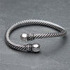 A nickel free silver rope bracelet with ball ends designed by OMishka.