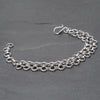 Handmade nickel free silver, single infinity chain with decorative discs, designed by OMishka.