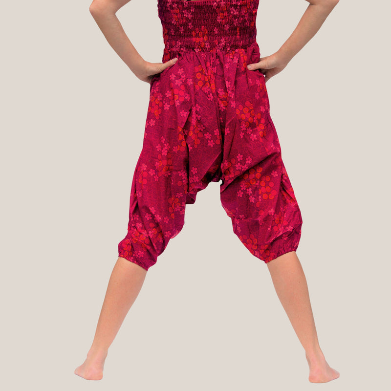 Pink Flower Spiral - Yoga Pants, Harem Trousers & Jumpsuit