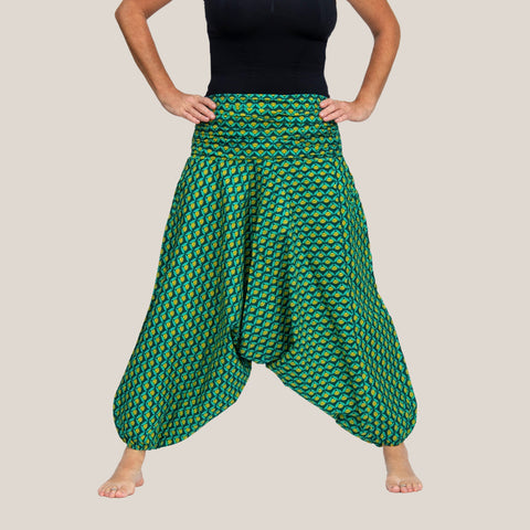 Green Mango Motif - Yoga Pants, Harem Trousers & Jumpsuit