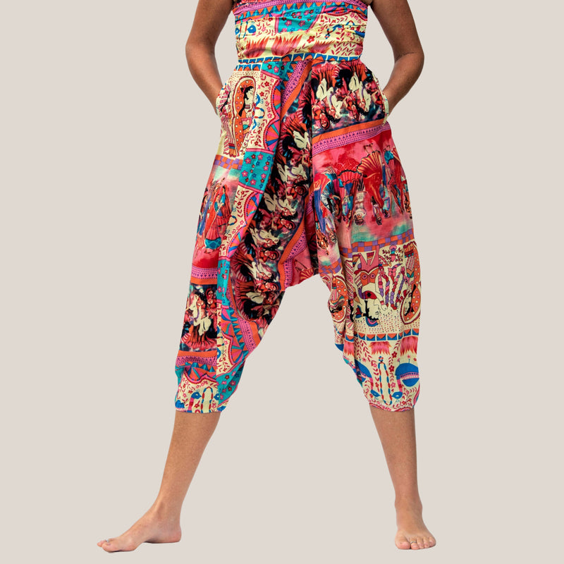Patchwork Pink Organic Yoga Pants & Harem Trousers – OMishka