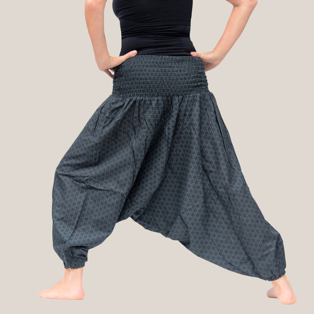 Grey Seed of Life - Yoga Pants, Harem Trousers & Jumpsuit